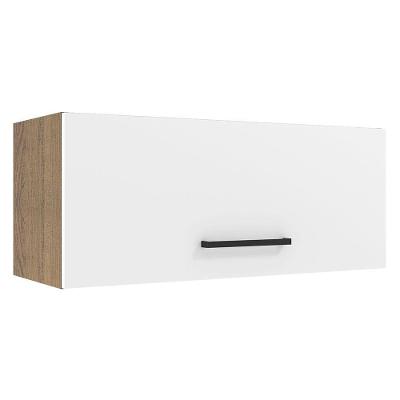 Armário Aéreo 80Cm 1 Porta Basculante Rustic/branco