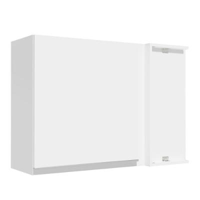 Armário Aéreo de Canto Glamy 1 Porta Branco Madesa 