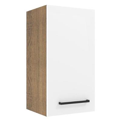 Armário Aéreo 35 Cm 1 Porta Rustic/branco Rustic/branco
