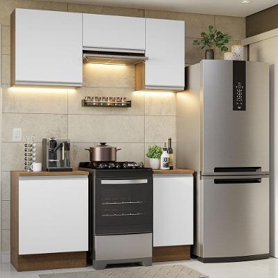 Armário De Cozinha 160Cm Glamy 07 Rustic/Branco