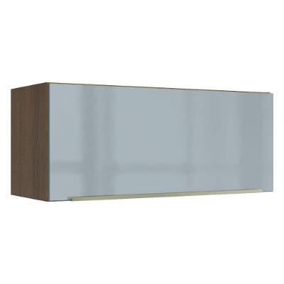 Armário Aéreo Madesa Lux 80cm 1 Porta Suspensa Rustic/cinza