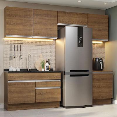 Armário De Cozinha 260Cm Rustic Glamy 05 Rustic