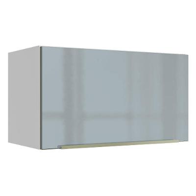 Armário Aéreo Lux 60cm 1 Porta Basculante Branco Cinza