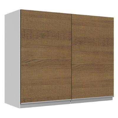 Armário Aéreo Glamy 100%MDF 80cm 2 Portas BR/Rustic Madesa