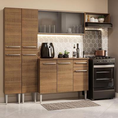 Armário De Cozinha Completa 229Cm Madesa 08 Rustic