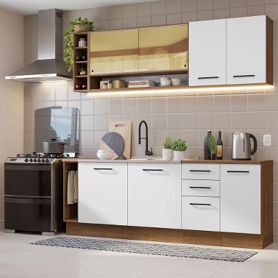 Armário De Cozinha Completa 220cm Rustic/branco Madesa