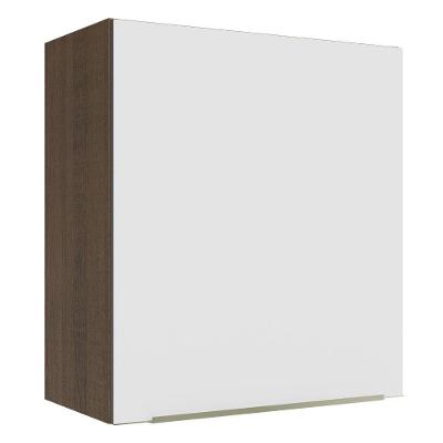 Armário Aéreo 60 Cm 1 Porta Rustic/Branco Veludo