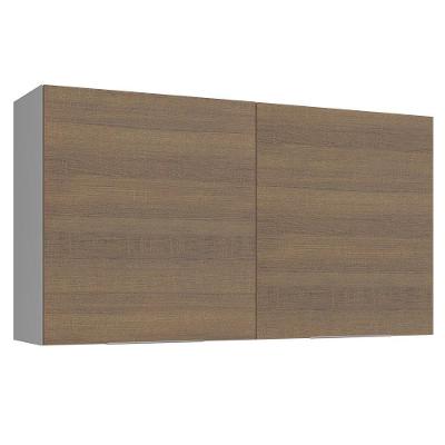 Armário Aéreo Madesa Stella 120 Cm 2 Portas Branco/rustic