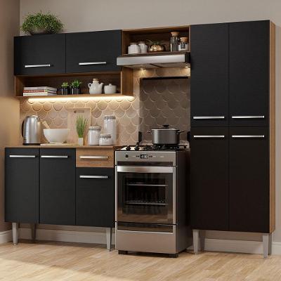 Armário De Cozinha Compacta Emilly Pop Madesa Xa Rustic/Preto