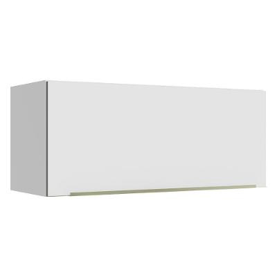 Armário Aéreo 80 Cm 1 Porta Basculante Branco/Branco Veludo