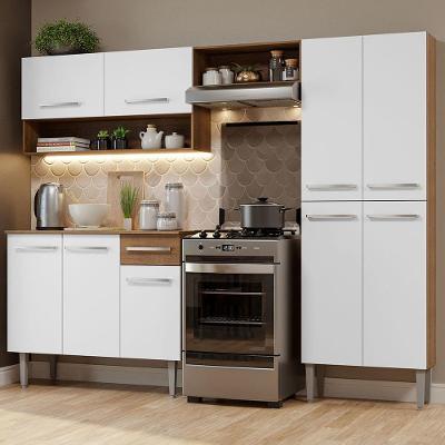 Armário De Cozinha Compacta Emilly Pop Madesa Xa Branco/Rustic