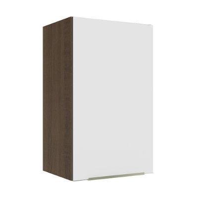 Armário Aéreo 40 Cm 1 Porta Rustic/Branco Veludo