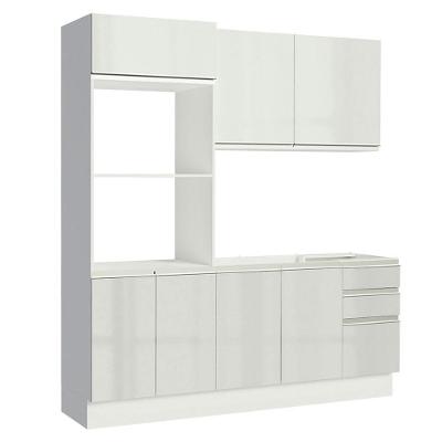 Armário De Cozinha Compacta Acordes Com Balcão E Torre Portas