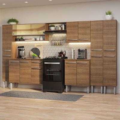 Armário De Cozinha Completa 325Cm Madesa 05 Rustic