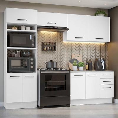 Armário De Cozinha Completa 270cm Branco Agata Madesa 07 Branco