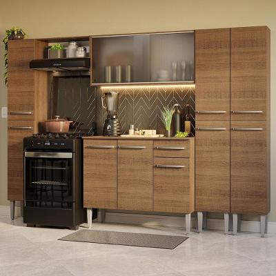 Armário De Cozinha Completa 261Cm Madesa 06 Rustic