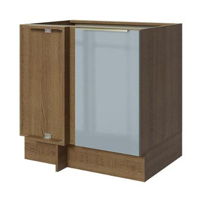 Balcão de Canto Madesa Lux 1 Porta Rustic/cinza