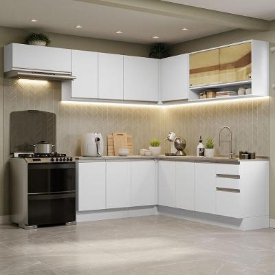 Armário De Cozinha Completa De Canto 469Cm Branco Madesa