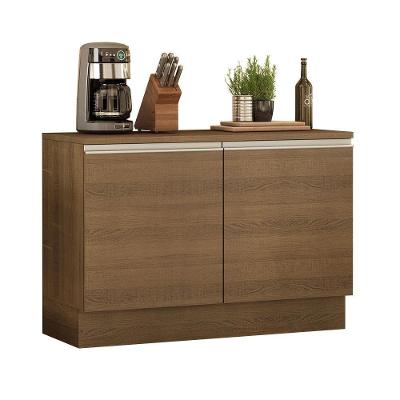 Balcão de Pia Madesa Glamy 120Cm 2 Portas com Tampo Rustic