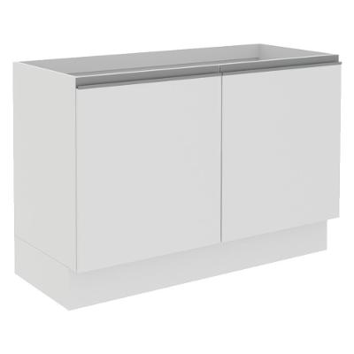 Balcão de Pia Acordes Glamy MDF 120cm 2 Portas Branco Madesa
