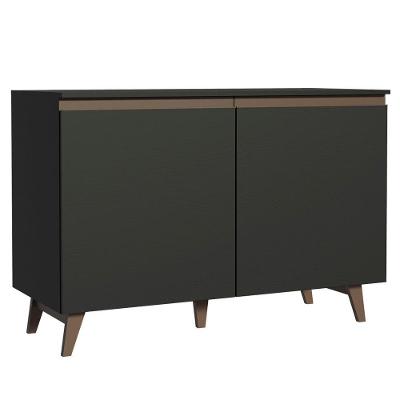 Balcão de Pia Reims 2 Portas Preto Madesa