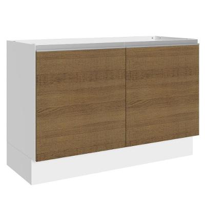 Balcão Pia Madesa Glamy 100% Mdf 120cm 2 Portas BR/Rustic