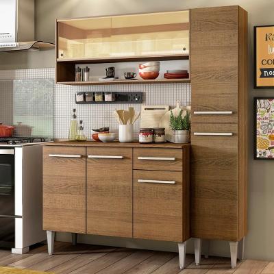 Cozinha Compacta Emilly Art com Balcão e Armário Madesa