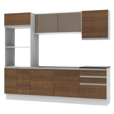 Cozinha Acordes Glamy Armário Torre Balcão MDF Rustic Madesa