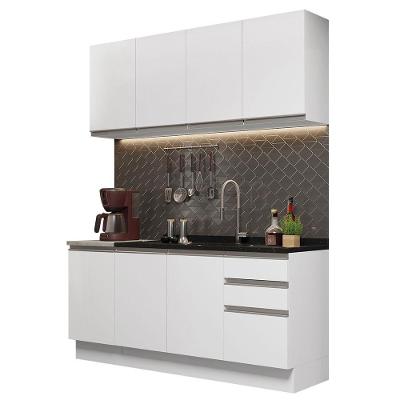 Cozinha Completa Glamy Com Armário E Balcão sem Tampo E Pia
