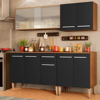 Cozinha Completa Madesa Emilly Box com Balcão e Armário