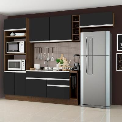 Cozinha Completa Madesa Com Armário E Balcão Rustic/preto