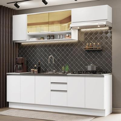 Cozinha Completa Glamy Com Armário E Balcão sem Tampo E Pia