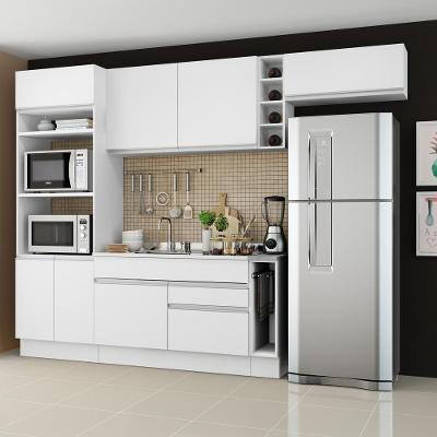 Cozinha Completa Safira Branco Armário e Balcão Madesa