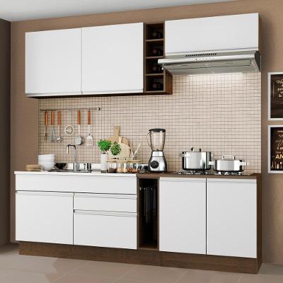 Cozinha Completa Parma com Armário/Balcão Madesa Rustic/Branco