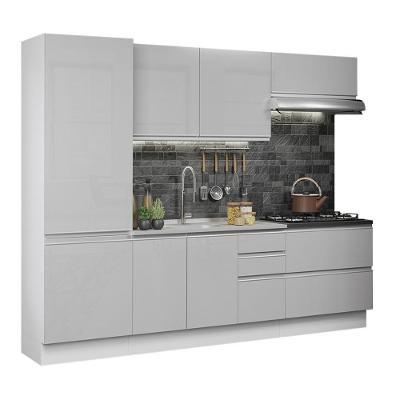 Cozinha Completa Mdf Madesa Acordes Frentes Branco Brilho