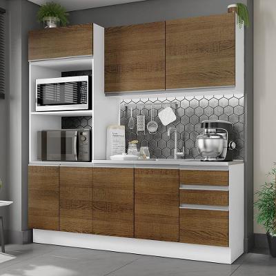 Cozinha Acordes Glamy Rustic MDF 2 Gavetas 8 Portas Madesa