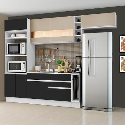 Cozinha Safira com Armário e Balcão sem Tampo e Pia Madesa