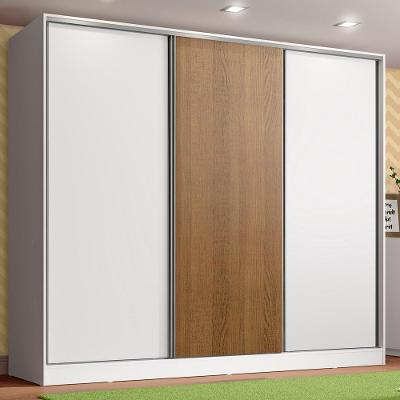 Guarda Roupa Infantil 100% MDF Logan 3 Portas de Correr Madesa