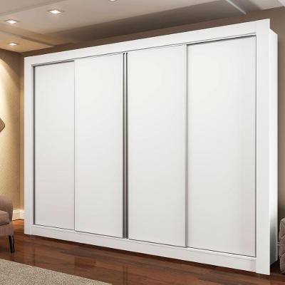 Guarda Roupa Casal Montana Branco 4 Portas de Correr Madesa