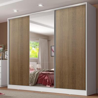 Guarda-Roupa Casal Royale 3 Portas Correr 1 Espelho Madesa