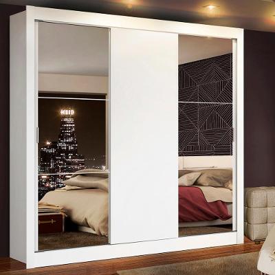 Guarda-roupa Casal Mônaco Branco 3 Portas de Correr Madesa