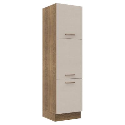 Paneleiro 60 Cm 3 Portas Rustic/crema Agata Madesa Rustic/crema