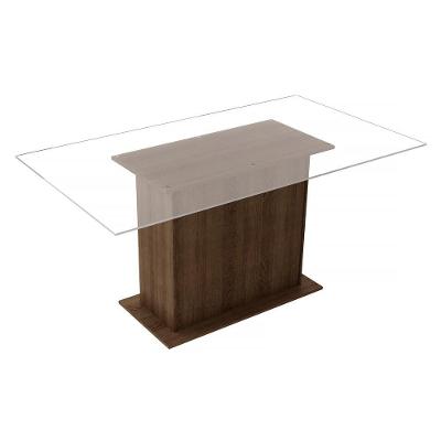 Mesa Rustic com Tampo de Vidro Madesa 5251A
