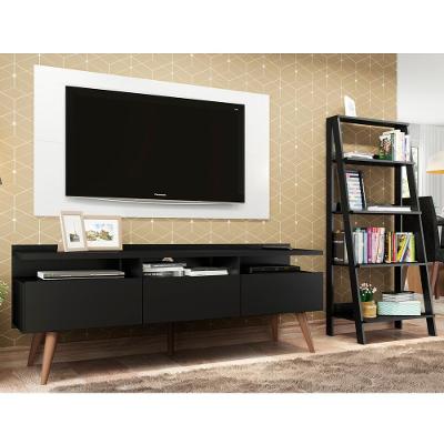 Rack com Estante Escada e Painel Londres para TV Madesa