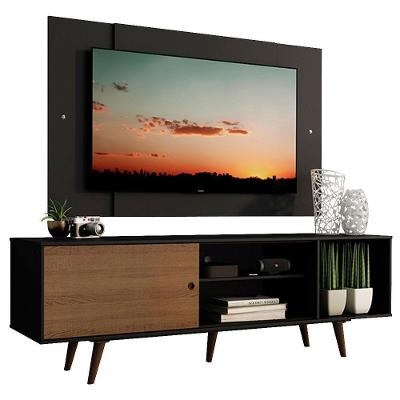 Rack Dubai com Pés e Painel Tv até 58" Preto/rustic Madesa