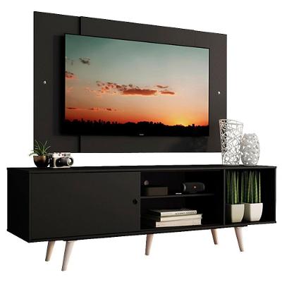 Rack Dubai com Pés e Painel Tv até 58" Preto Madesa