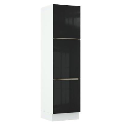Paneleiro Madesa Lux 60cm 3 Portas Branco Preto