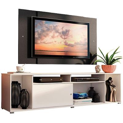Rack Cancun e Painel Tv até 58" Branco/preto Madesa