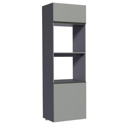Torre Quente 60 Cm 2 Portas 2 Nichos Suspensa Cinza