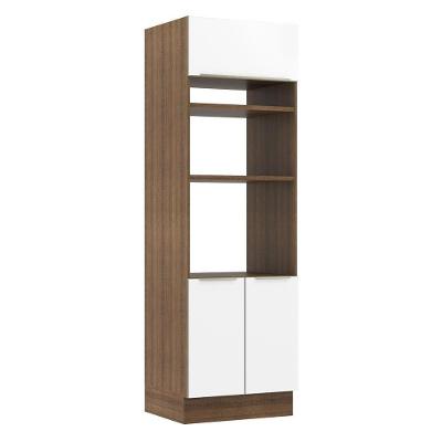 Torre Quente 70 Cm 3 Portas Rustic/Branco Veludo